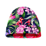 Hawaiian Tropical Birds Pattern Print Beanie