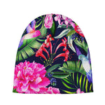 Hawaiian Tropical Birds Pattern Print Beanie