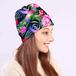 Hawaiian Tropical Birds Pattern Print Beanie