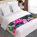 Hawaiian Tropical Birds Pattern Print Bed Runner