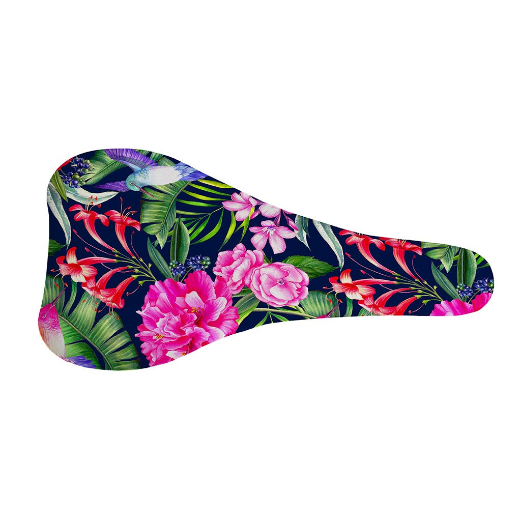 Hawaiian Tropical Birds Pattern Print Bicycle Seat Cover