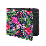 Hawaiian Tropical Birds Pattern Print Bifold Wallet