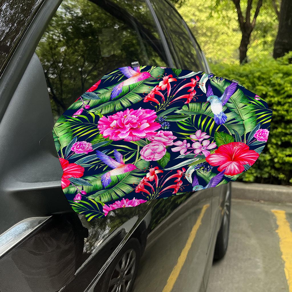 Hawaiian Tropical Birds Pattern Print Car Side Mirror Covers