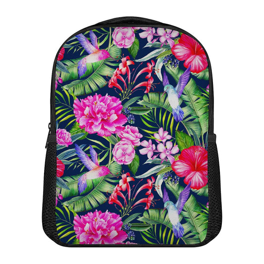 Hawaiian Tropical Birds Pattern Print Casual Backpack