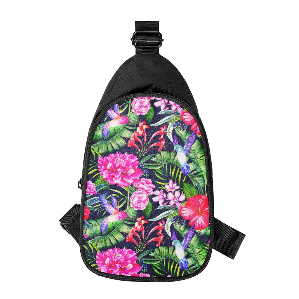 Hawaiian Tropical Birds Pattern Print Chest Bag