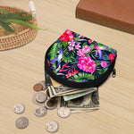 Hawaiian Tropical Birds Pattern Print Coin Purse