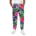 Hawaiian Tropical Birds Pattern Print Cotton Sweatpants