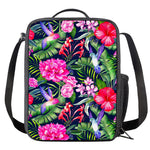 Hawaiian Tropical Birds Pattern Print Crossbody Lunch Bag