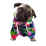 Hawaiian Tropical Birds Pattern Print Dog Zip Up Hoodie
