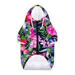 Hawaiian Tropical Birds Pattern Print Dog Zip Up Hoodie