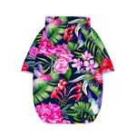 Hawaiian Tropical Birds Pattern Print Dog Zip Up Hoodie