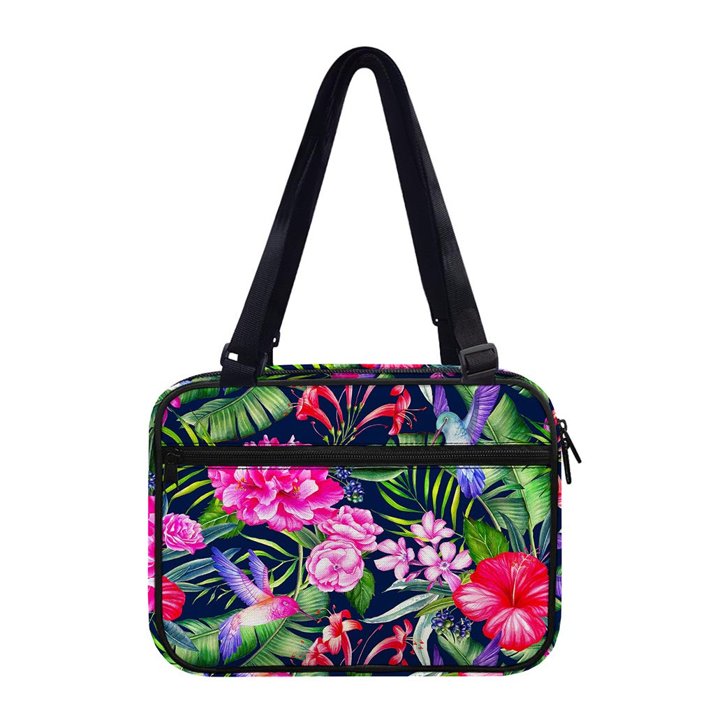 Hawaiian Tropical Birds Pattern Print Double Strap Bible Bag