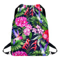 Hawaiian Tropical Birds Pattern Print Drawstring Backpack