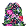 Hawaiian Tropical Birds Pattern Print Drawstring Bag