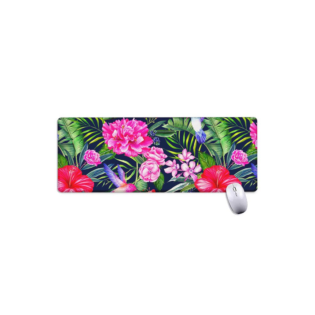 Hawaiian Tropical Birds Pattern Print Extended Mouse Pad