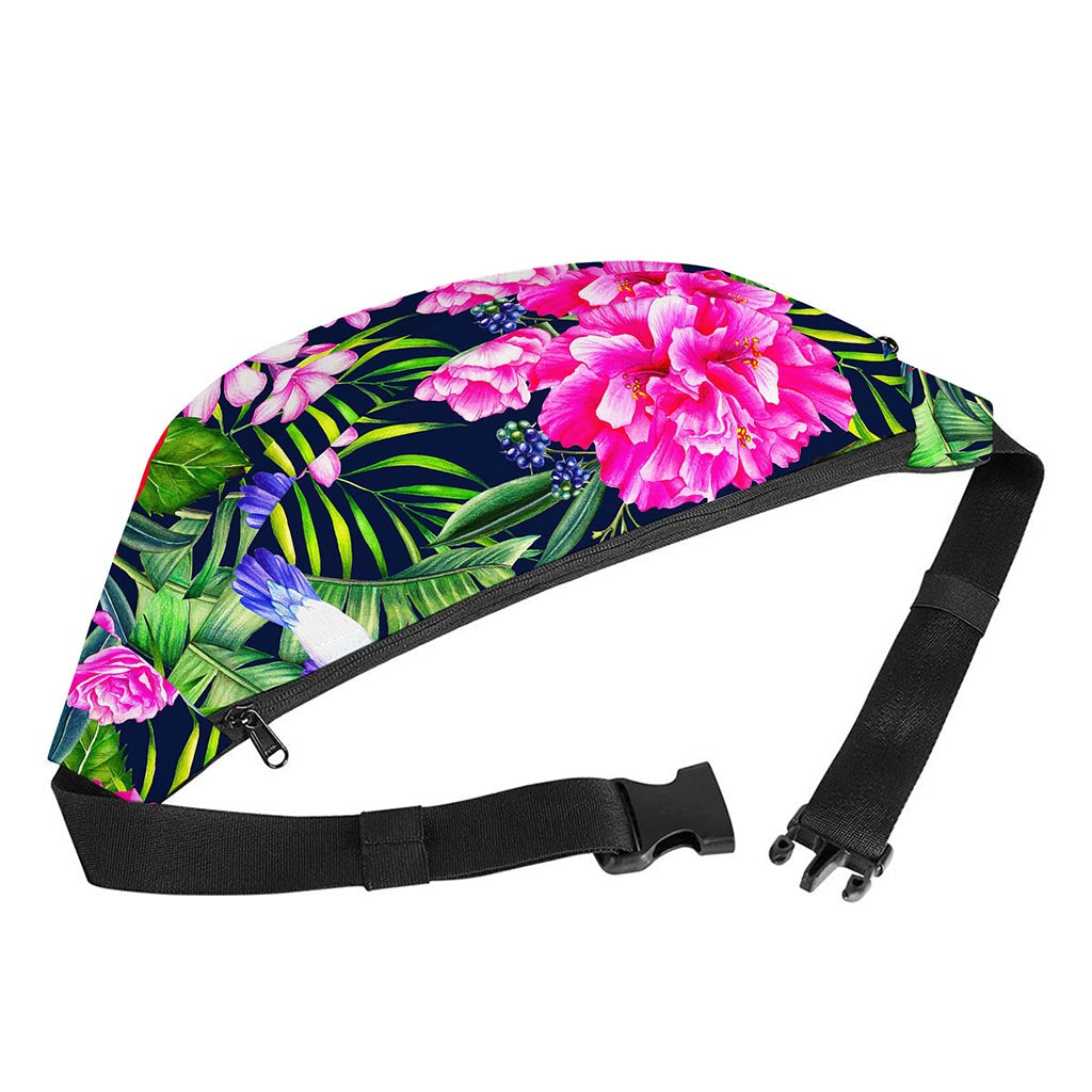 Hawaiian Tropical Birds Pattern Print Fanny Pack