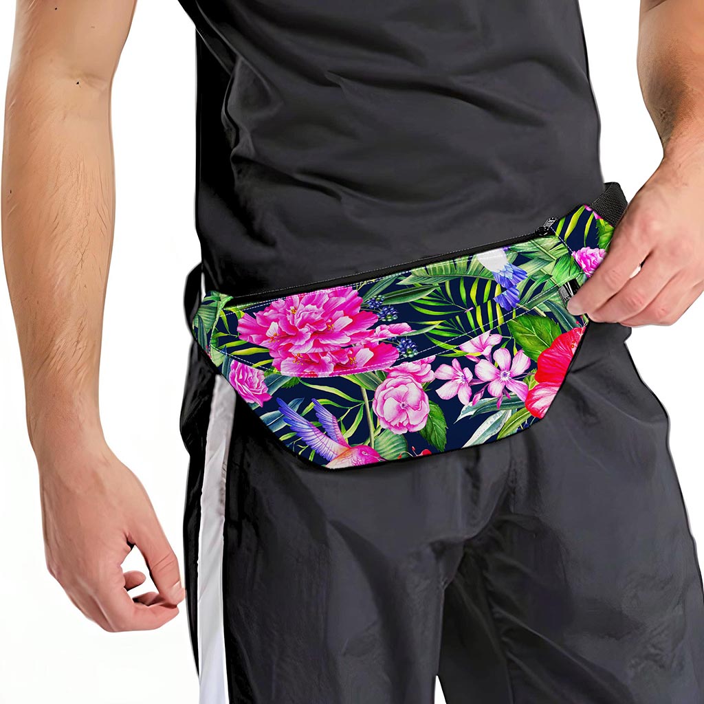 Hawaiian Tropical Birds Pattern Print Fanny Pack