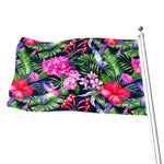 Hawaiian Tropical Birds Pattern Print Flag