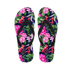 Hawaiian Tropical Birds Pattern Print Flip Flops