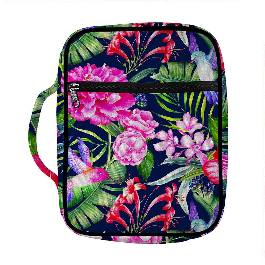 Hawaiian Tropical Birds Pattern Print Front Pocket Bible Bag