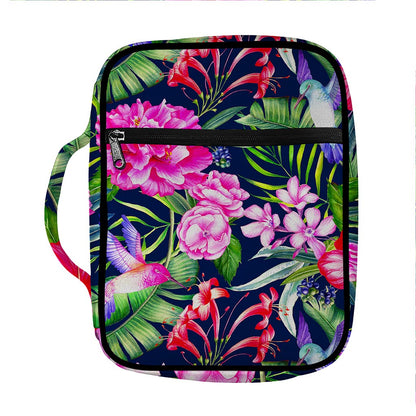 Hawaiian Tropical Birds Pattern Print Front Pocket Bible Bag