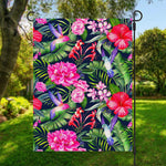 Hawaiian Tropical Birds Pattern Print Garden Flag