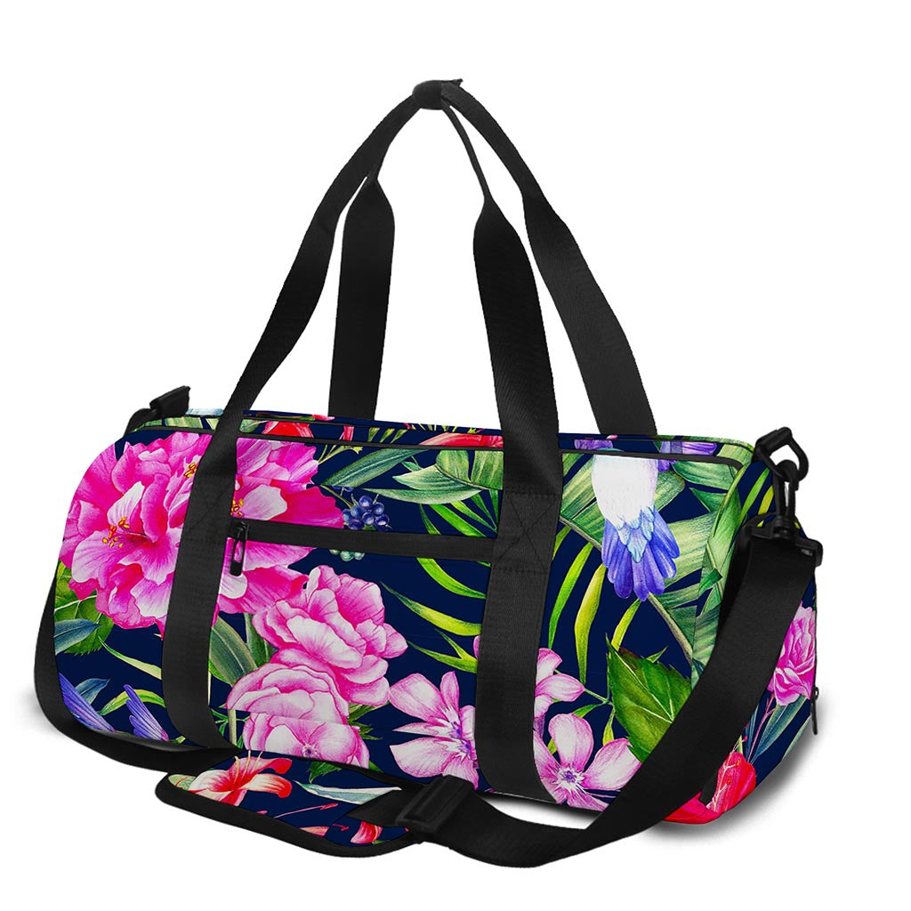 Hawaiian Tropical Birds Pattern Print Gym Bag