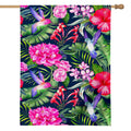 Hawaiian Tropical Birds Pattern Print House Flag