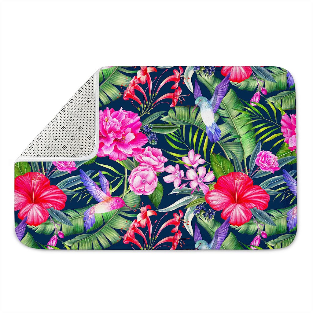 Hawaiian Tropical Birds Pattern Print Indoor Door Mat