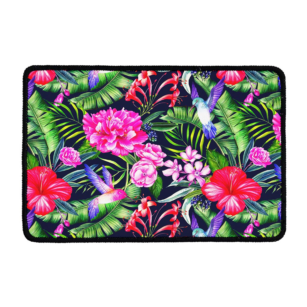 Hawaiian Tropical Birds Pattern Print Kitchen Mat