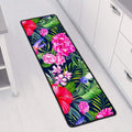Hawaiian Tropical Birds Pattern Print Long Kitchen Mat