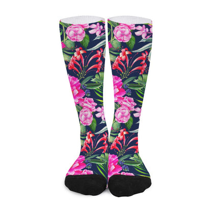 Hawaiian Tropical Birds Pattern Print Long Socks