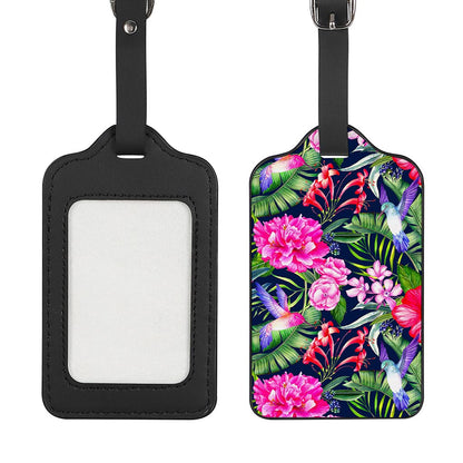 Hawaiian Tropical Birds Pattern Print Luggage Tag