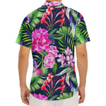 Hawaiian Tropical Birds Pattern Print Men's Deep V-Neck Shirt
