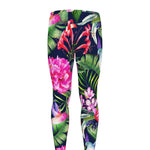 Hawaiian Tropical Birds Pattern Print Men's leggings