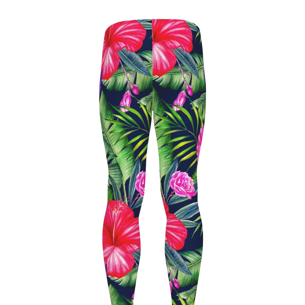 Hawaiian Tropical Birds Pattern Print Men's leggings
