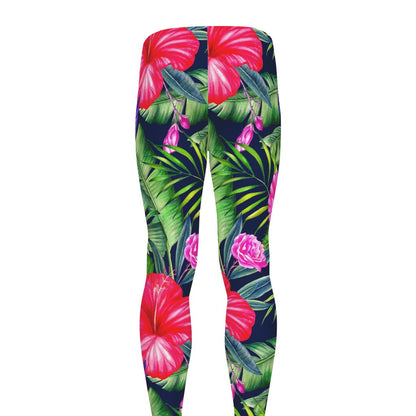 Hawaiian Tropical Birds Pattern Print Men's leggings