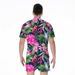 Hawaiian Tropical Birds Pattern Print Men's Rompers