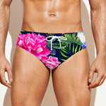 Hawaiian Tropical Birds Pattern Print Men's Swim Briefs