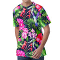 Hawaiian Tropical Birds Pattern Print Men's Velvet T-Shirt