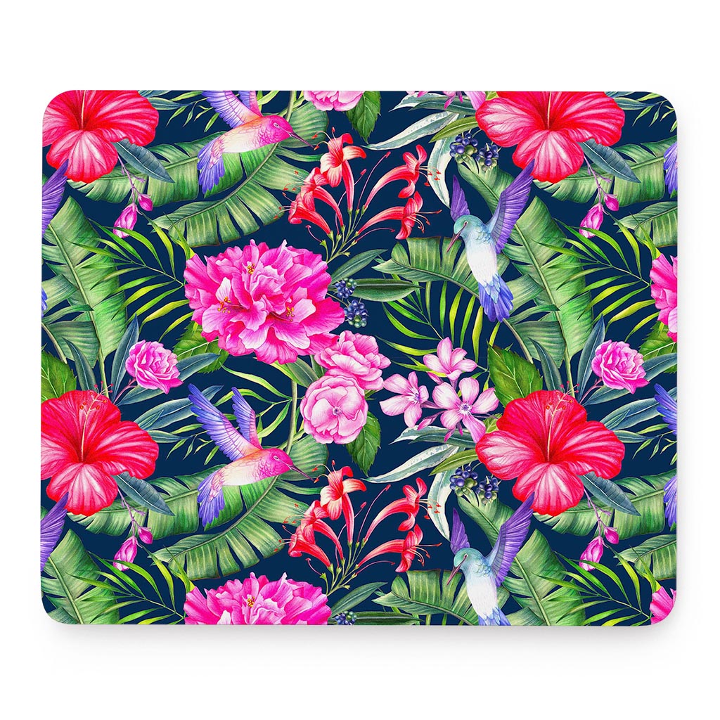 Hawaiian Tropical Birds Pattern Print Mouse Pad