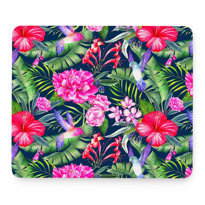 Hawaiian Tropical Birds Pattern Print Mouse Pad