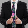 Hawaiian Tropical Birds Pattern Print Necktie
