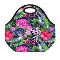 Hawaiian Tropical Birds Pattern Print Neoprene Lunch Bag