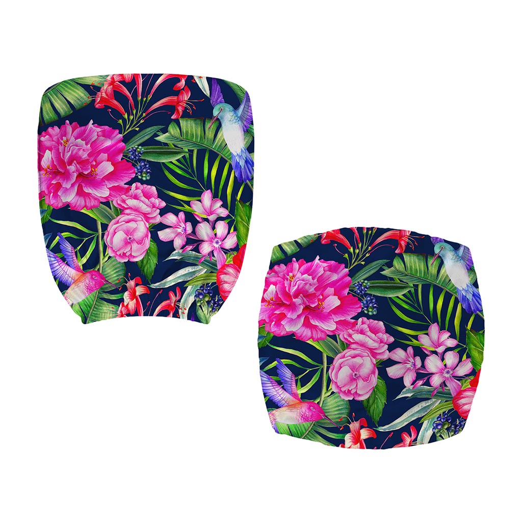 Hawaiian Tropical Birds Pattern Print Office Chair Cover