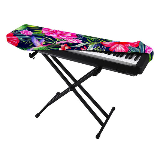 Hawaiian Tropical Birds Pattern Print Piano Keyboard Cover