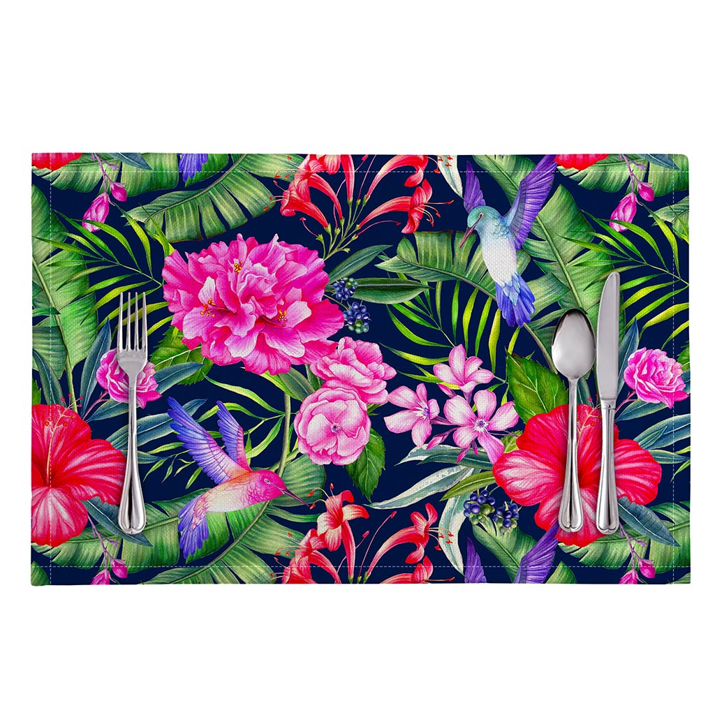 Hawaiian Tropical Birds Pattern Print Placemat