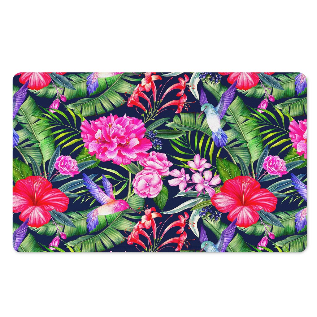 Hawaiian Tropical Birds Pattern Print Polyester Doormat