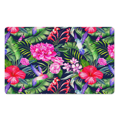 Hawaiian Tropical Birds Pattern Print Polyester Doormat
