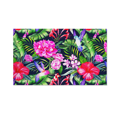 Hawaiian Tropical Birds Pattern Print Polyester Flag